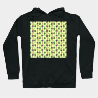 Tropical Pinapple and Leaves Pattern Hoodie